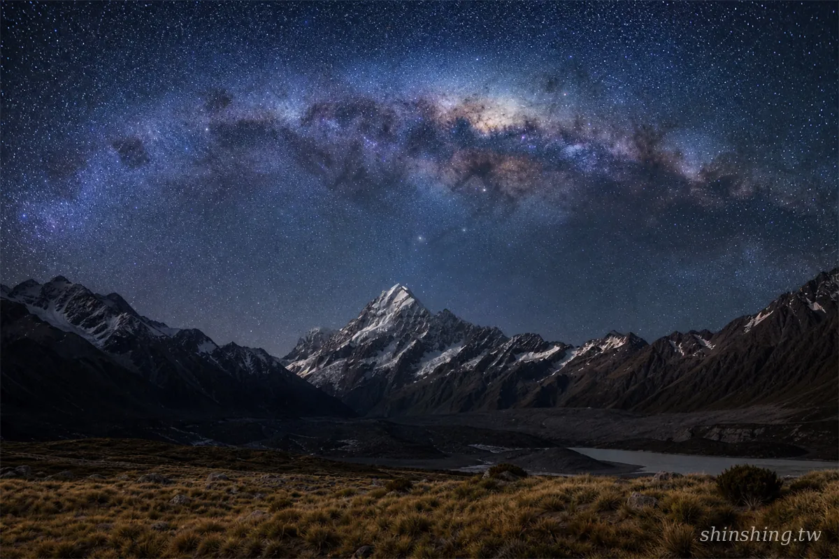 庫克山 Aoraki 夜空銀河