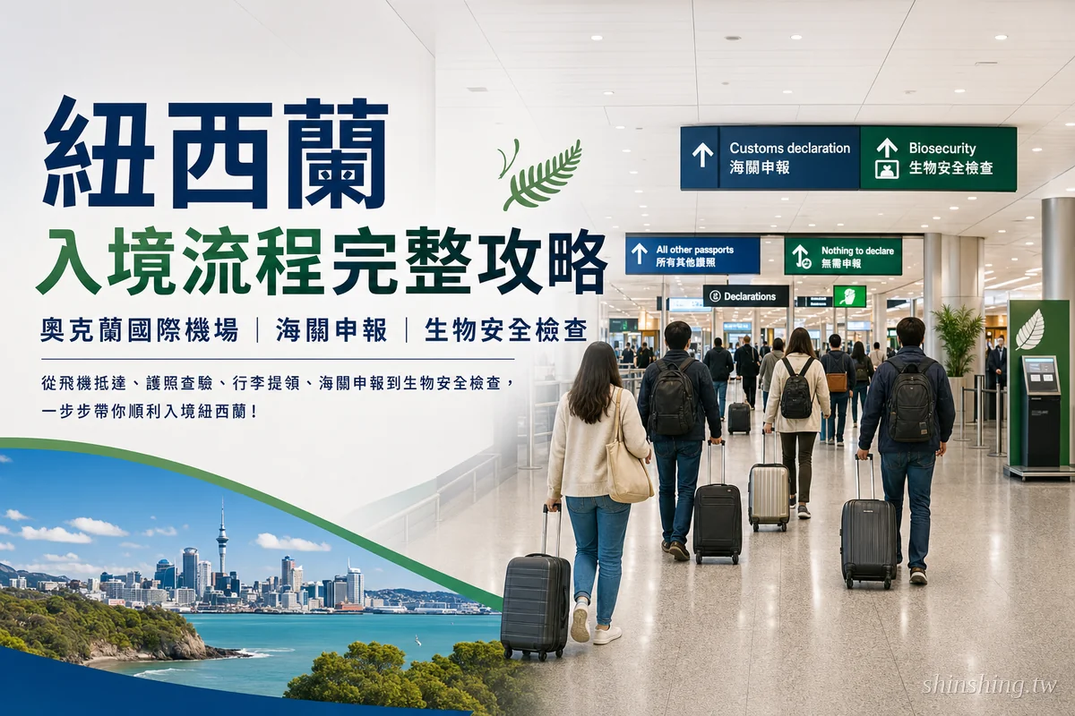 紐西蘭海關入境攻略封面，奧克蘭國際機場入境流程完整指南