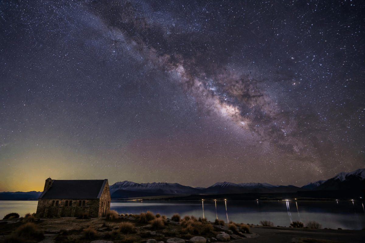 蒂卡波好牧羊人教堂銀河星空