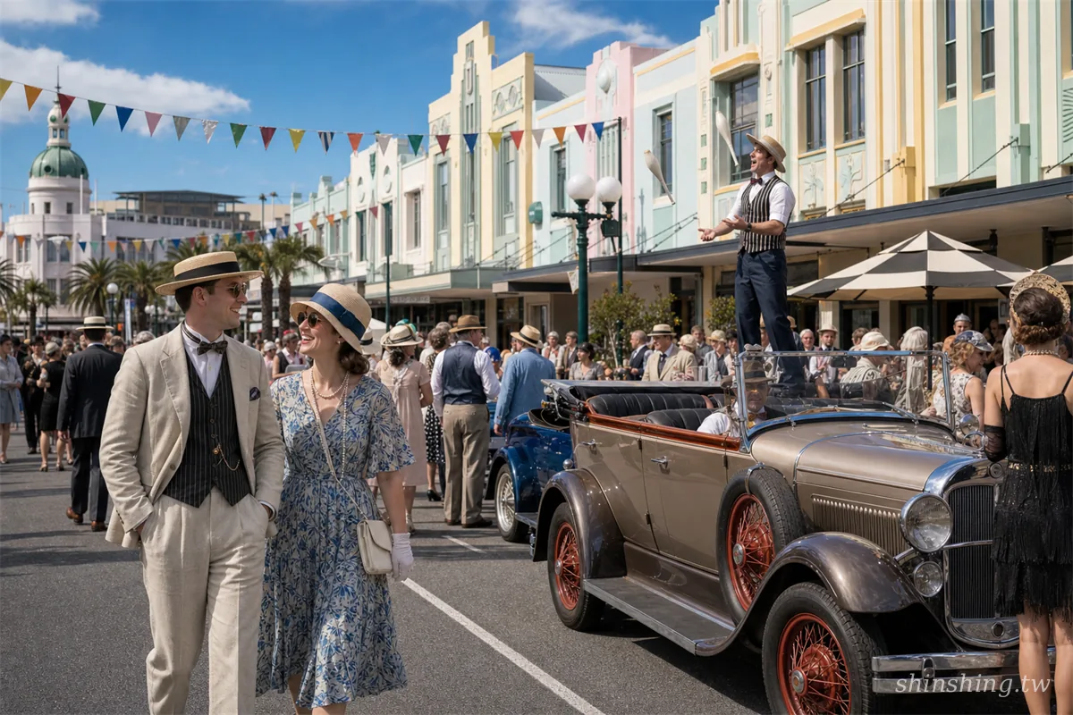 納皮爾 Art Deco Weekend 古董車與復古服裝