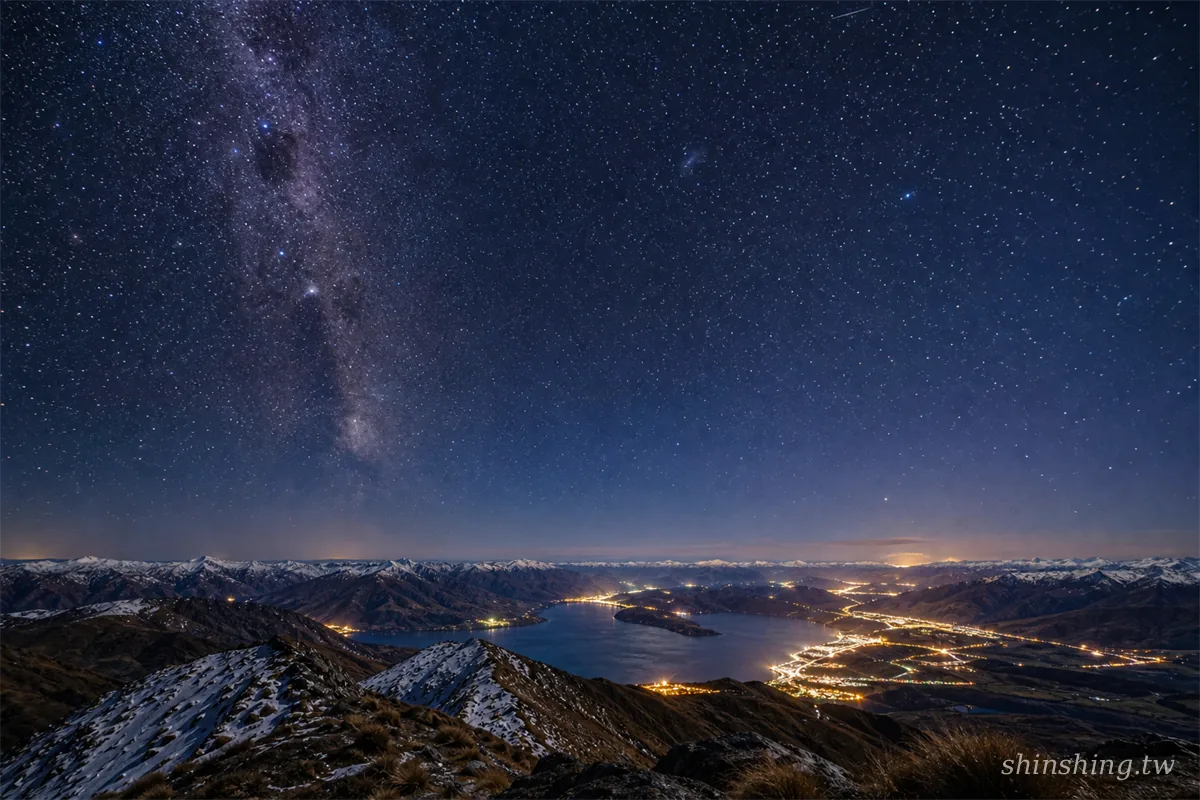 紐西蘭皇后鎮 Coronet Peak 山頂星空夜景
