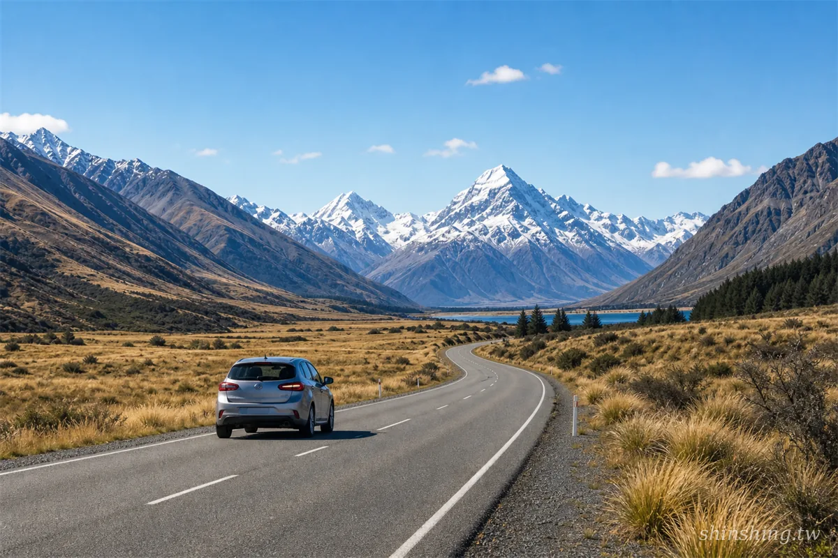 紐西蘭南島自駕公路旅行風景，出發前備好緊急聯絡號碼才安心上路