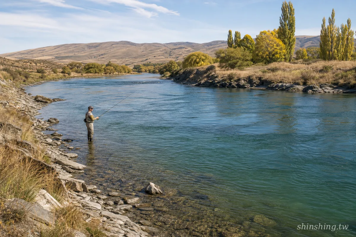 Clutha River(Mata-Au)奧塔哥河段寬闊水流,紐西蘭南島最大河流釣點