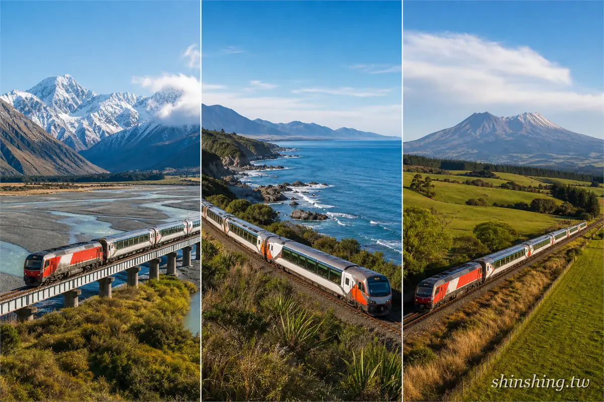 紐西蘭三大景觀火車 TranzAlpine、Coastal Pacific 與 Northern Explorer