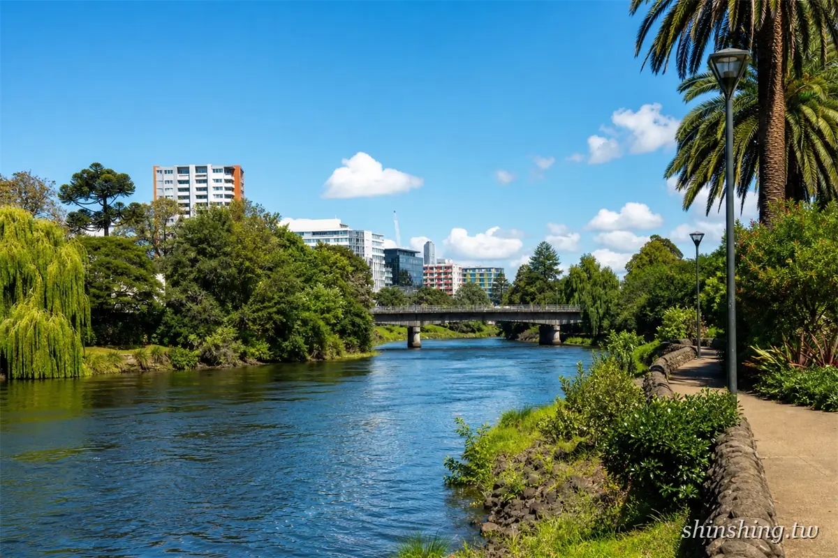 漢米爾頓市區與懷卡托河(Waikato River)河畔綠地