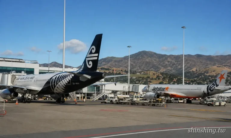 紐西蘭國內線攻略首圖：Air New Zealand 與 Jetstar 客機並排停在機場停機坪