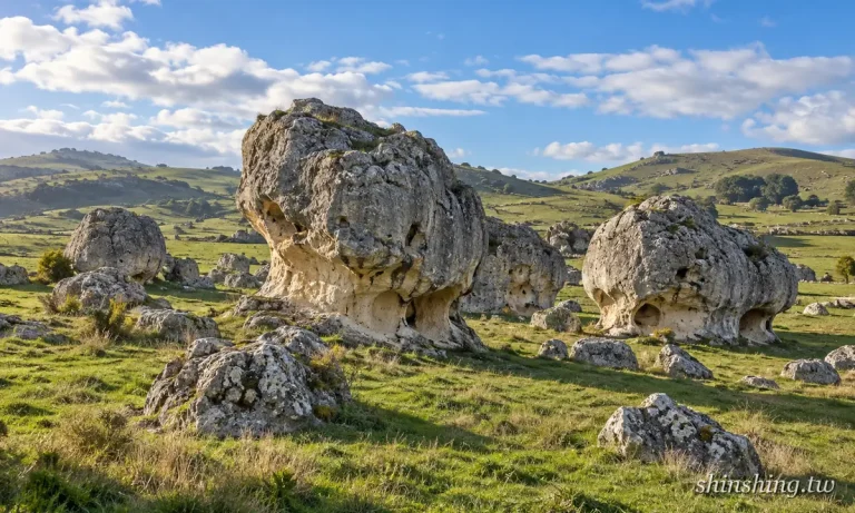 Elephant Rocks 象岩社群分享圖：牧場草地上的蕈狀石灰岩巨石群